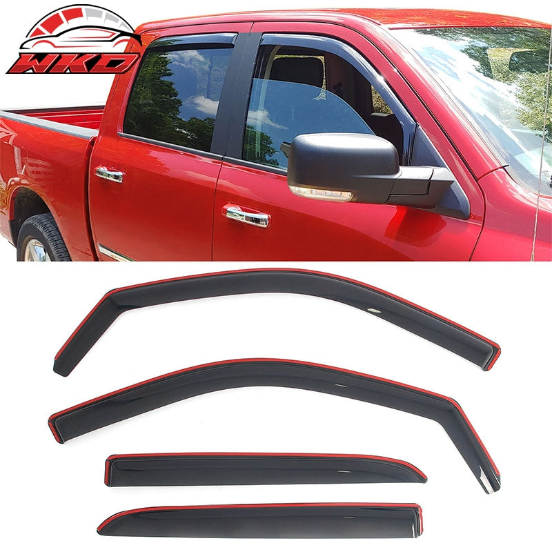 Wholesale 09-18 Dodge Ram 1500 10-26 Ram 2500 3500 Crew Cab In-Channel Window Visors