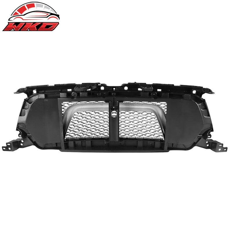 Fits 19-24 Dodge Ram 1500 Rebel Style Front Bumper Hood Mesh Grille - Chrome