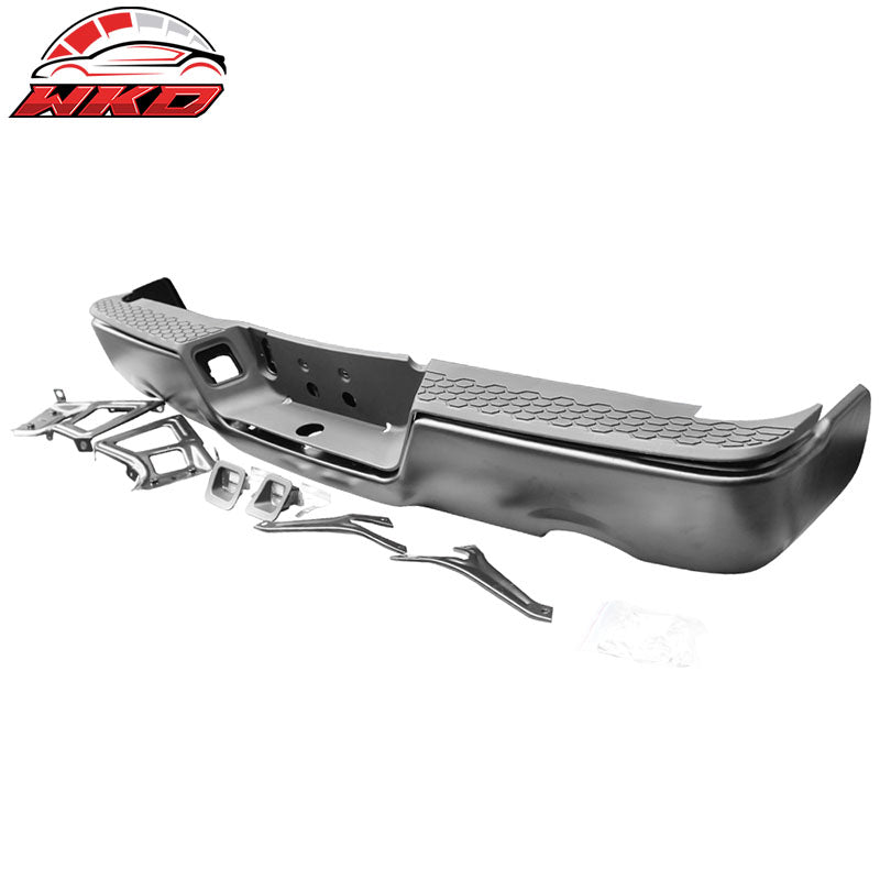 Fits 09-18 Dodge Ram 1500 Unpainted Rear Step Bumper Cover w/Dual Exhaust Holes