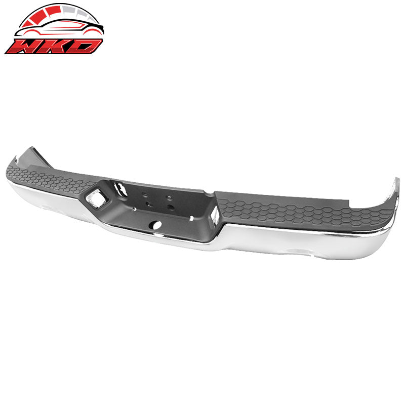 Fits 09-18 Dodge Ram 1500 Chrome Rear Step Bumper Cover w/ Dual Exhaust Holes