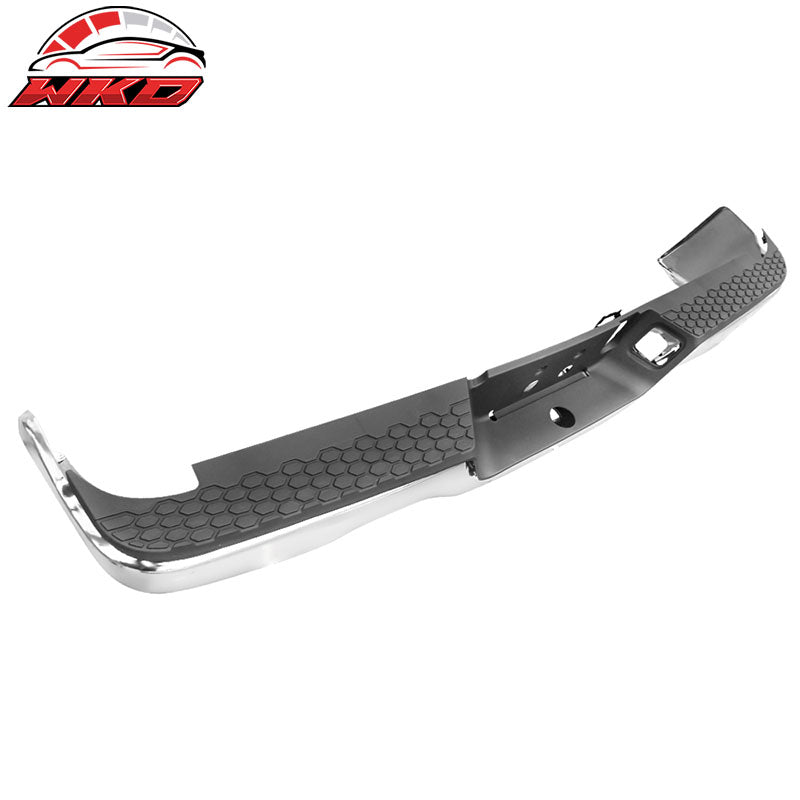 Fits 09-18 Dodge Ram 1500 Chrome Rear Step Bumper Cover w/ Dual Exhaust Holes