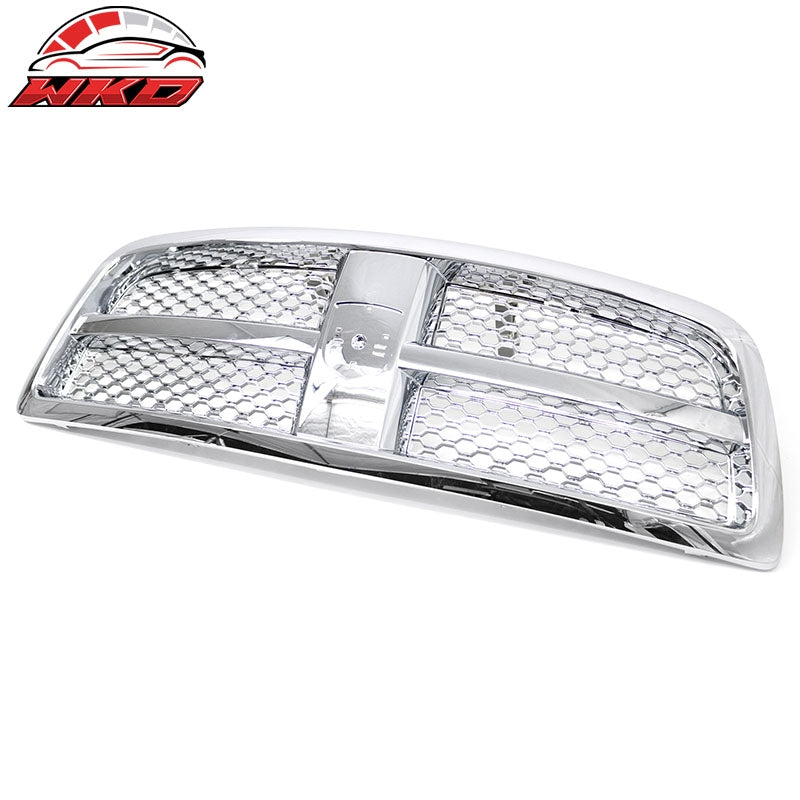 Fits 2009-2012 Dodge Ram Chrome OE Style Front Bumper Upper Grille Grill ABS