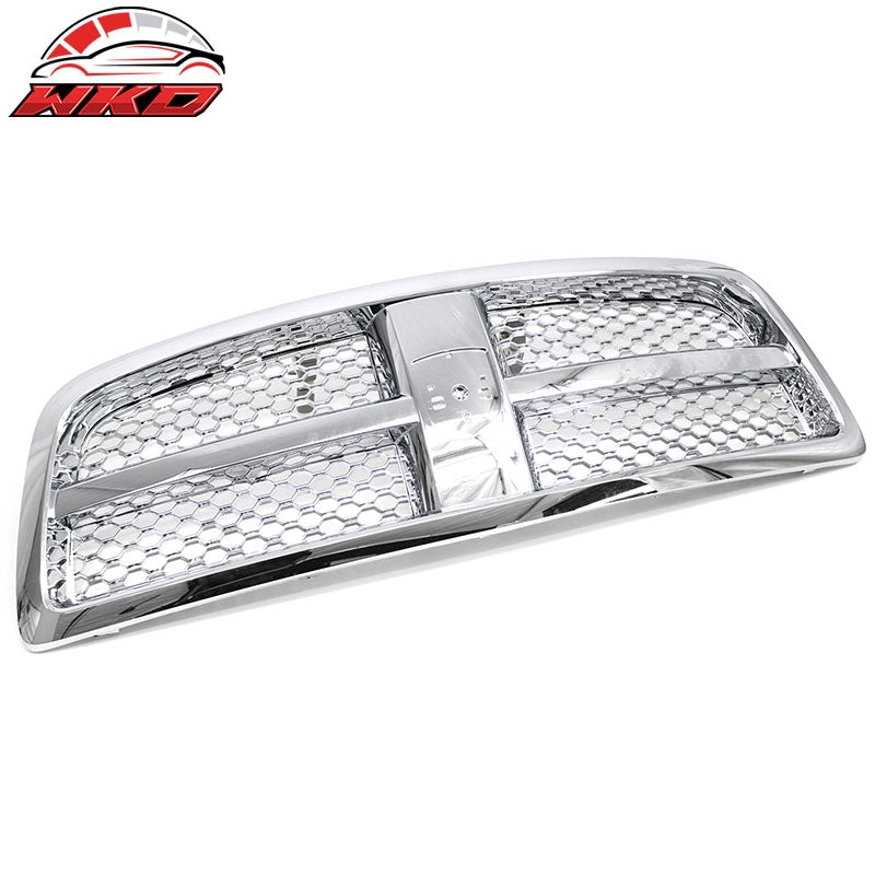 Fits 2009-2012 Dodge Ram Chrome OE Style Front Bumper Upper Grille Grill ABS