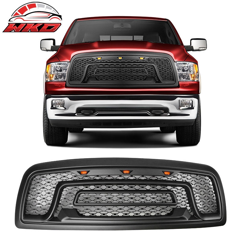 Wholesale 09-12 Dodge Ram 1500 Front Upper Grille Guard W/Signal Lights Matte Black