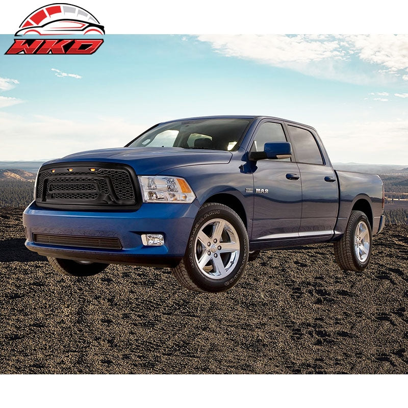 Fits 09-12 Dodge Ram 1500 Front Grille Guard w/ Signal Light Gloss Black