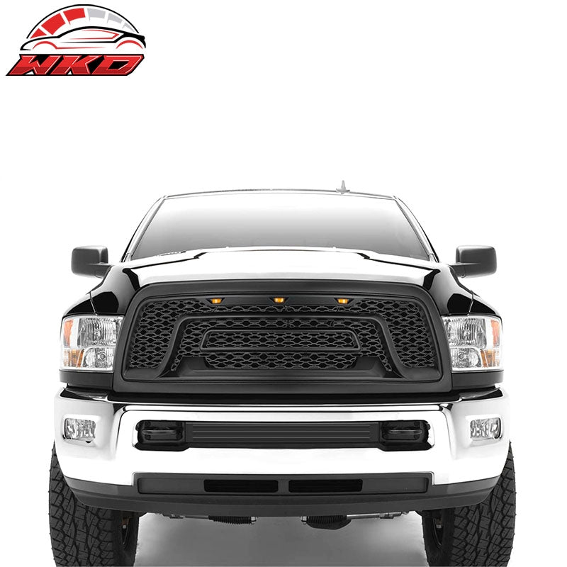 Fits 10-18 Dodge Ram 2500 3500 Front Grille Guard w/ Signal Light Matte Black