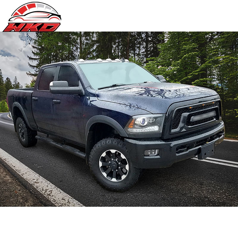 Fits 10-18 Dodge Ram 2500 3500 Front Grille Guard w/ Signal Light Gloss Black