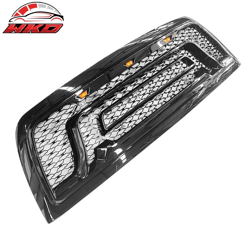 Fits 10-18 Dodge Ram 2500 3500 Front Grille Guard w/ Signal Light Gloss Black