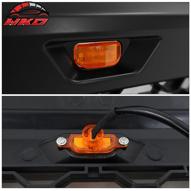 Fits 06-09 Dodge Ram 1500 2500 3500 Matte Black Front Grille W/ Signal Lights