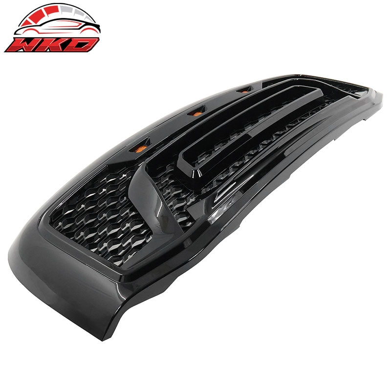 Fits 06-09 Dodge Ram 1500 2500 3500 Gloss Black Front Grille With Signal Lights