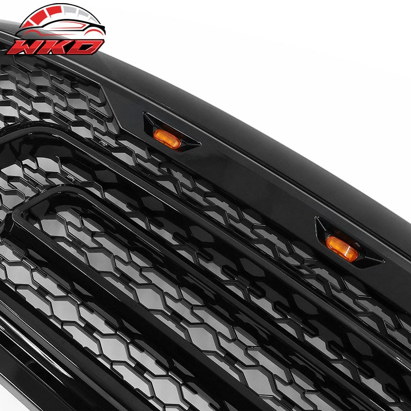 Fits 06-09 Dodge Ram 1500 2500 3500 Gloss Black Front Grille With Signal Lights