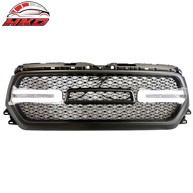 Fits 19-24 Dodge Ram 1500 LED DRL Grille W/Switchback Turn Signal Matte Black