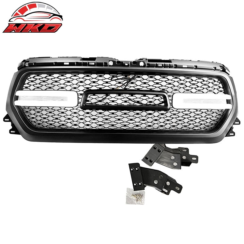 Fits 19-24 Dodge Ram 1500 LED DRL Grille W/Switchback Turn Signal Matte Black
