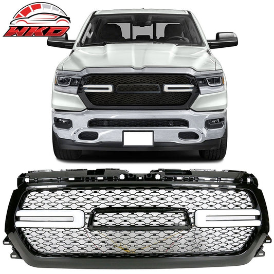 Wholesale 19-24 Dodge Ram 1500 LED Front Grille W/Switchback Turn Signal Gloss Black