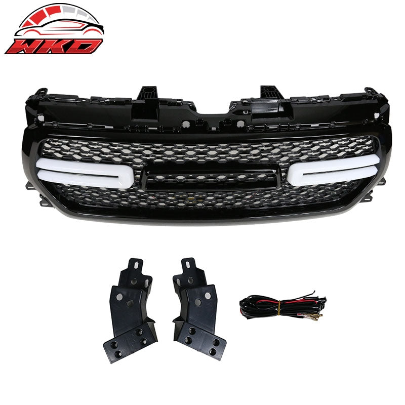 Fits 19-24 Dodge Ram 1500 LED Front Grille W/Switchback Turn Signal Gloss Black