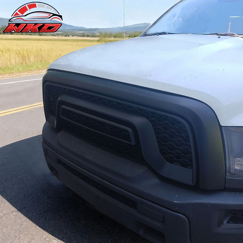 Fits 15-18 Dodge Ram 1500 Rebel Front Bumper Grille Hood Grill Matte Black