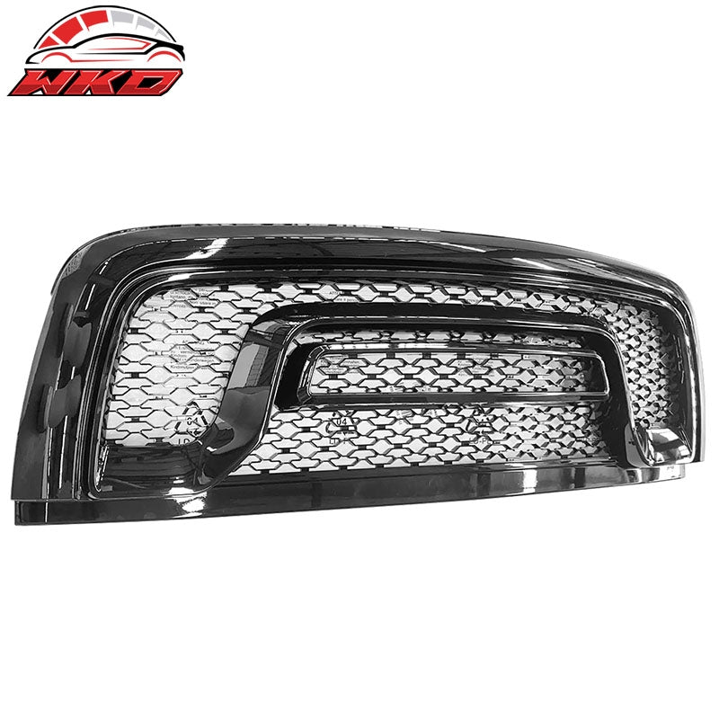 Fits 15-18 Dodge Ram 1500 Rebel Front Bumper Hood Upper Mesh Grille Gloss Black