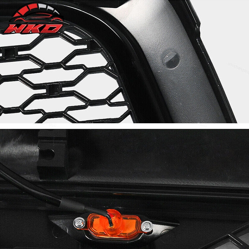 Fits 13-24 Dodge Ram 1500 Rebel Style Front Bumper Hood Mesh Grille Matte Black