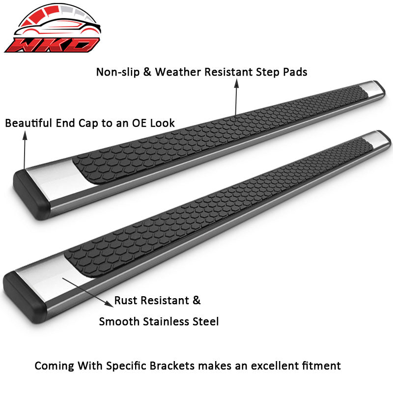 Fits 19-25 Ram 1500 Crew OE Chrome 4.5in Side Step Nerf Bars Running Boards