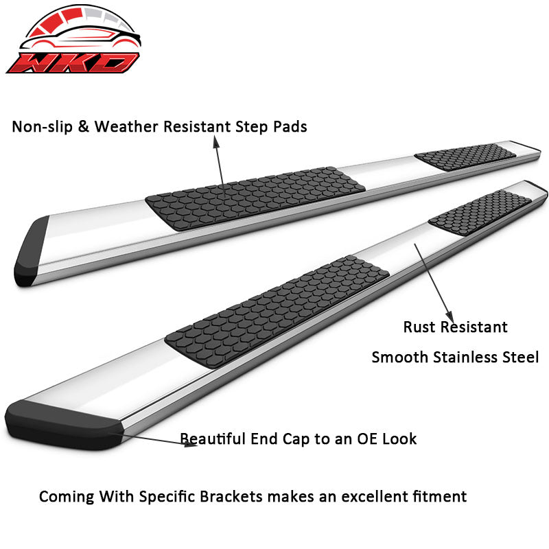 Fit 19-25 Ram 1500 Quad Cab OE Style Chrome 5�� Side Step Nerf Bar Running Boards