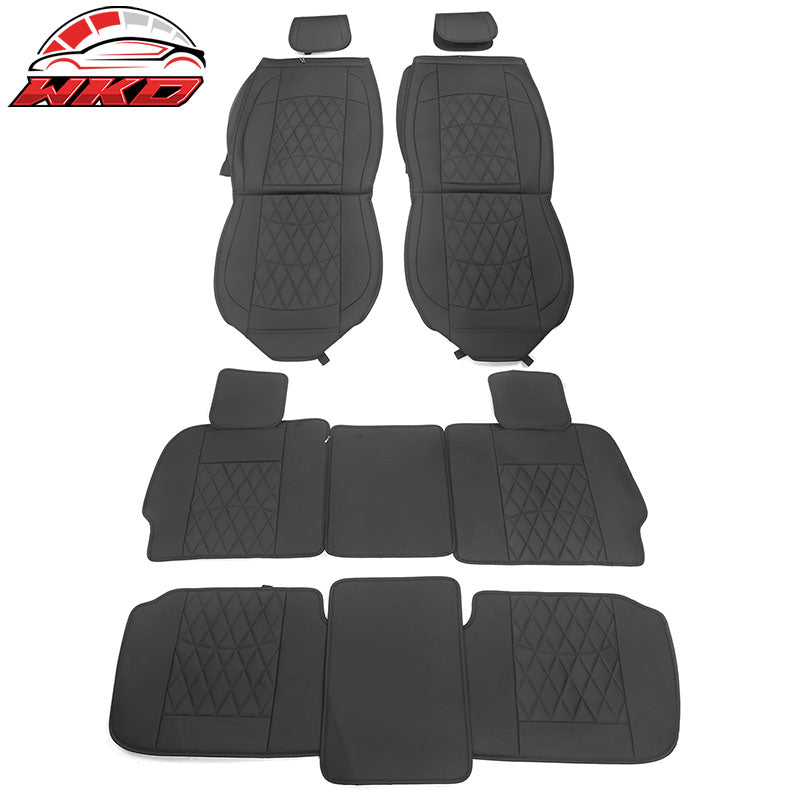 Wholesale 09-23 Dodge Ram 1500 2500 3500 Black Seat Covers PU Leather 5-Seat Bench Pad