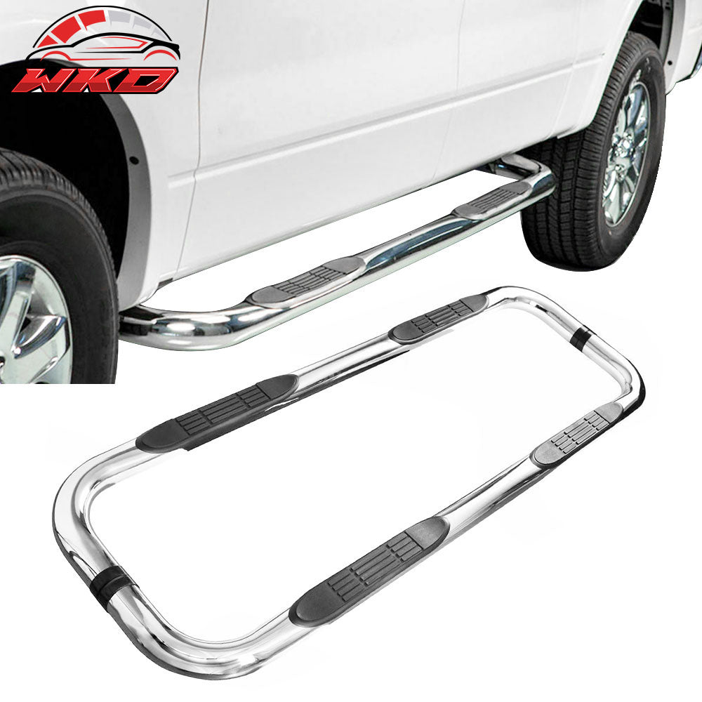 Fits 19-25 Dodge Ram 1500 Crew Cab 3in 2PCS Side Steps Nerf Bars Running Boards