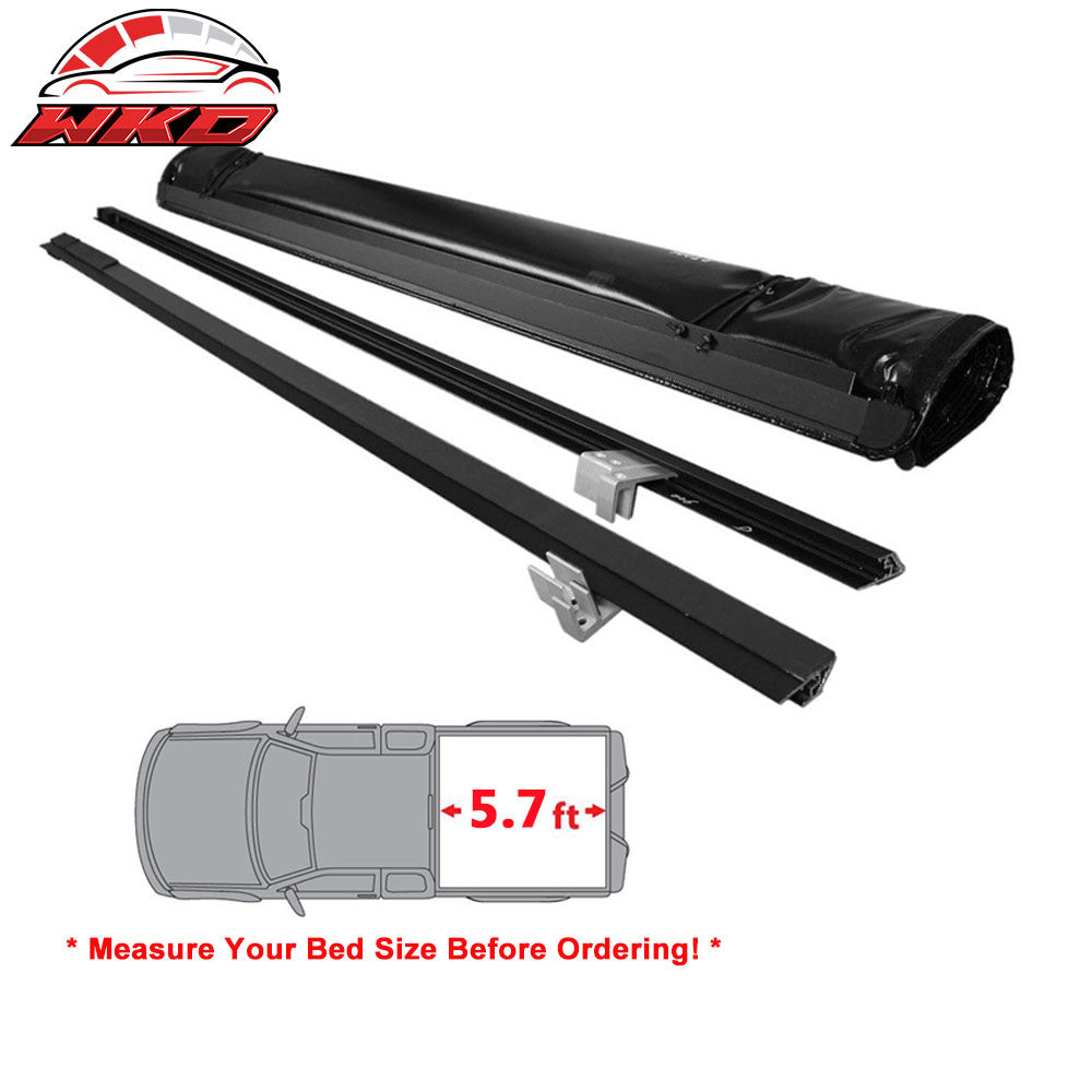 Fits 09-17 Dodge Ram 1500 10-17 2500 3500 5.7ft Roll Up Soft Tonneau Cover Viny