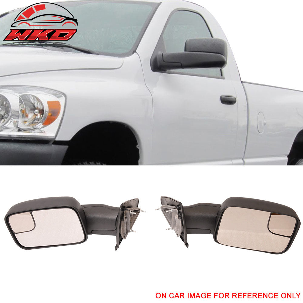 Fits 02-08 Ram 1500 02-09  2500 3500 Side View Towing Mirrors Manual LH RH