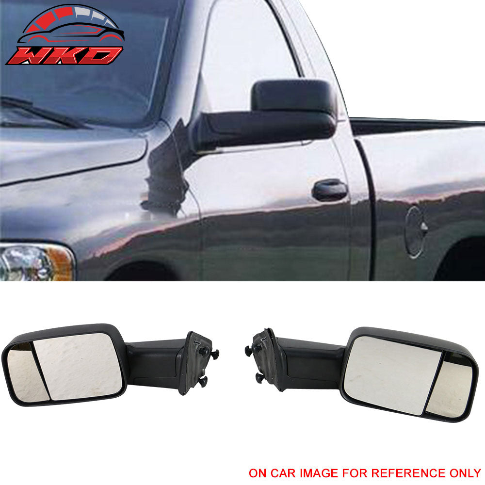 Fits 09-13 Dodge Ram 1500 2500 3500 2PCS Side Towing Mirrors Turn Signal Sensor