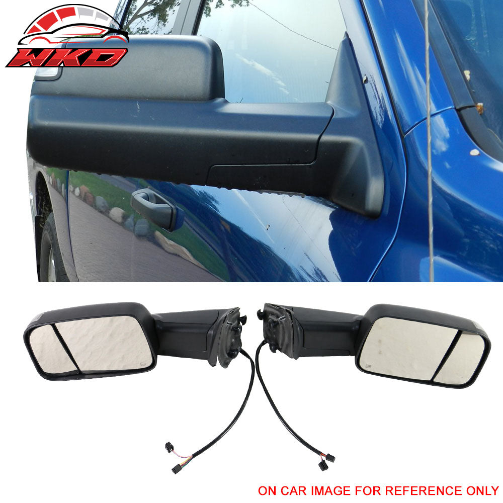 Fits 09-12 Dodge Ram 1500 2500 3500 2PCS Full Side Mirror Covers W/Signal Lights