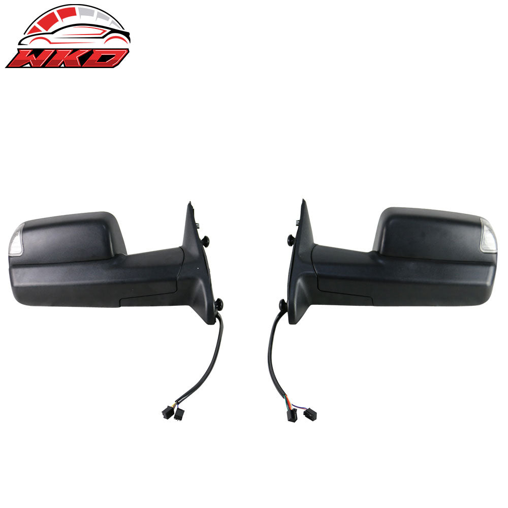 Fits 09-12 Dodge Ram 1500 2500 3500 2PCS Full Side Mirror Covers W/Signal Lights