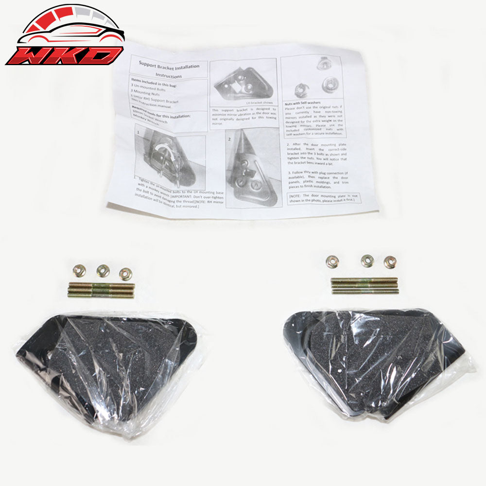 Fits 94-01 Dodge Ram 1500 94-02 2500 3500 Towing Mirrors Pair + Support Bracket