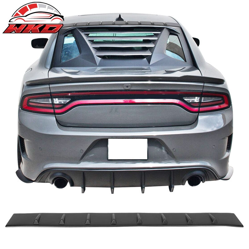 Wholesale 11-23 Dodge Charger IKON Style Rear Roof Spoiler Shark Fin Wing Matte Black
