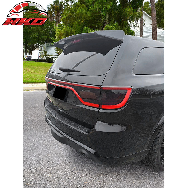 Fits 21-26 Dodge Durango IKON Style Rear Roof Spoiler Wing Lip Gloss Black ABS