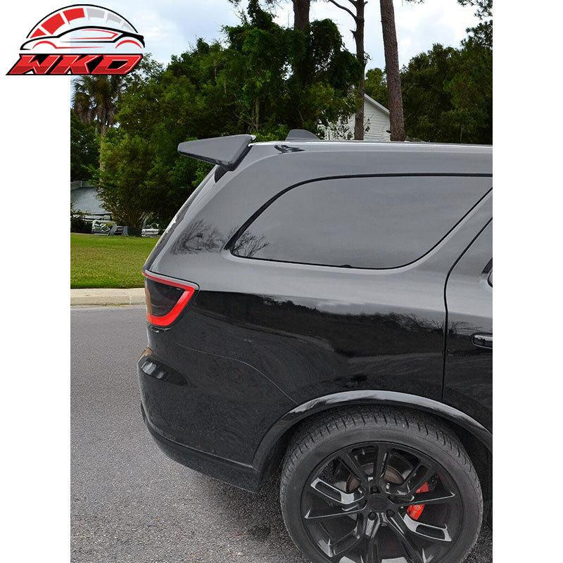 Fits 21-26 Dodge Durango IKON Style Rear Roof Spoiler Wing Lip Gloss Black ABS