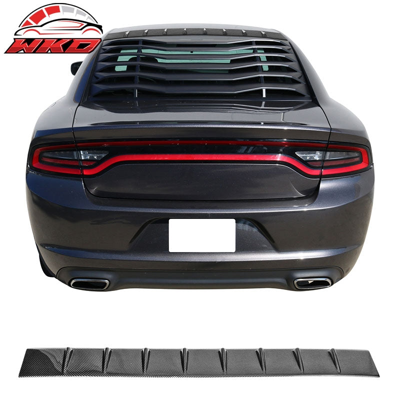 Wholesale 11-23 Dodge Charger IKON Shark Fin Roof Spoiler Wing - Carbon Fiber Print