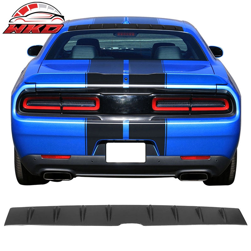 Wholesale 08-23 Dodge Challenger IKON Shark Fin Roof Vane Spoiler Wing - Matte Black