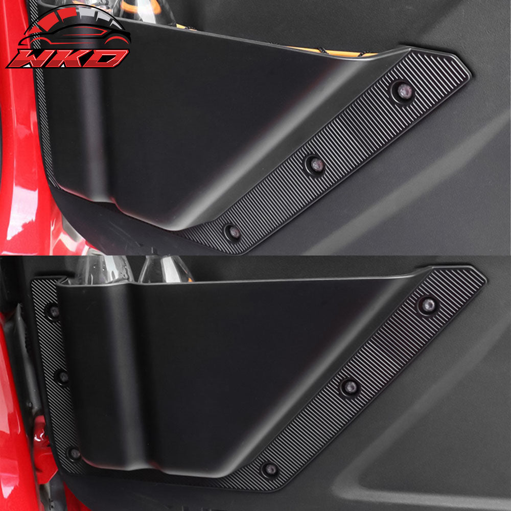 Fits 21-25 Ford Bronco 2/4 Door Black Front Door Storage Pocket Box TPE + ABS