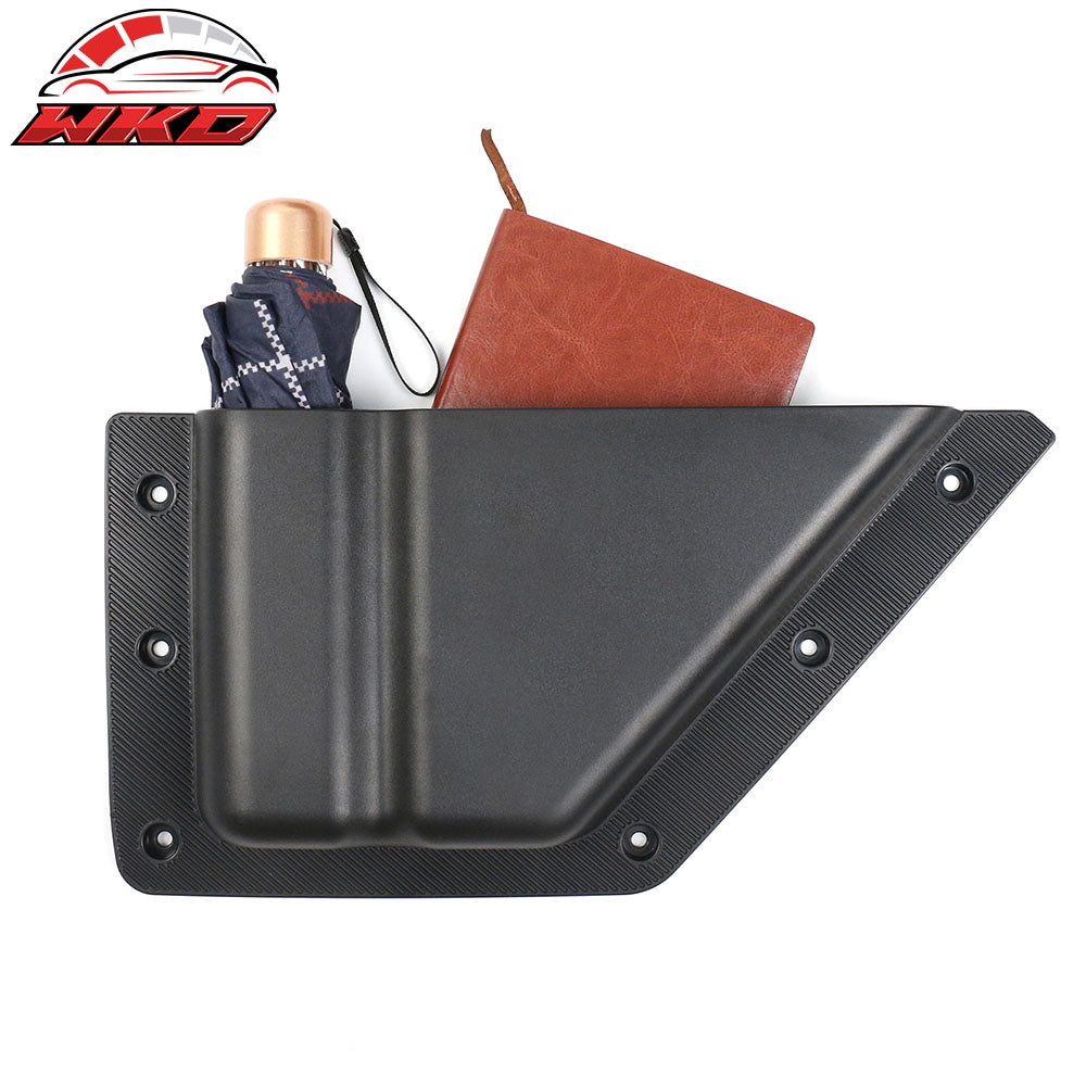 Fits 21-25 Ford Bronco 2/4 Door Black Front Door Storage Pocket Box TPE + ABS