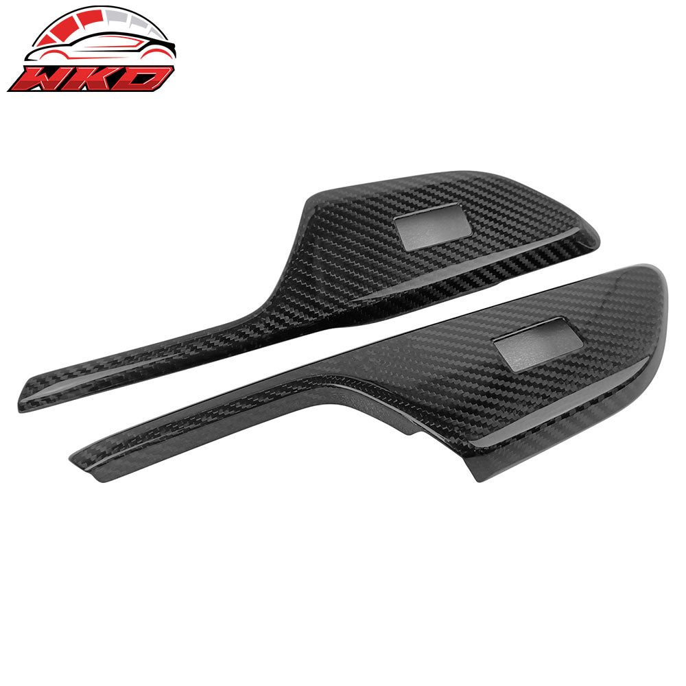 Fits 16-21 Honda Civic 4Dr Door Window Lift Switch Cover Panel Trim Carbon Fiber