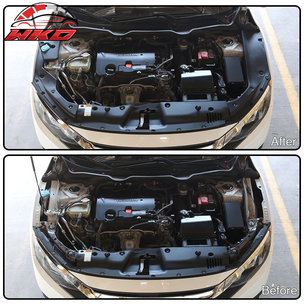 Fits 16-20 Honda Civic 10th Gen Engine Bay Hole Cover Long Version Side Panel