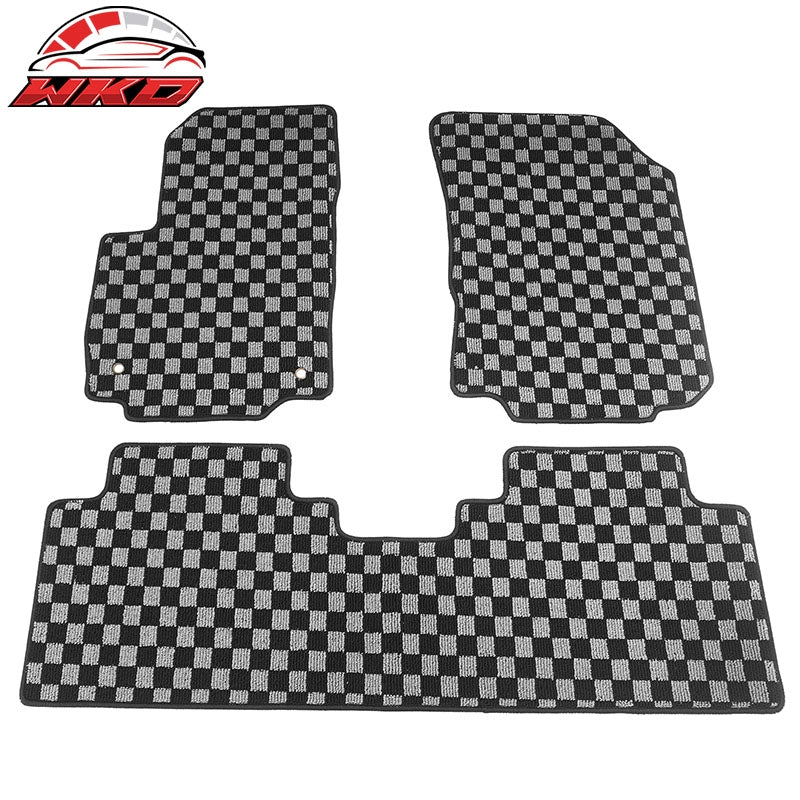 Wholesale 18-24 Equinox Terrain Floor Mats Non-Slip Carpet Checkered Black Gray Plaid