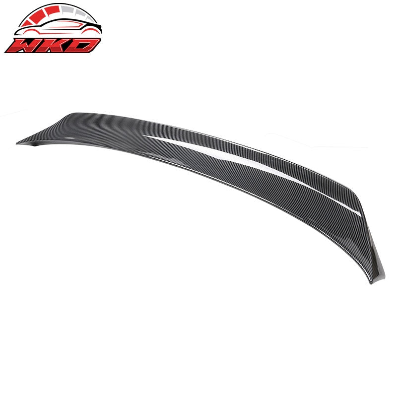 For 20-24 Ford Explorer Carbon Fiber Print Duckbill Trunk Spoiler Middle Lip ABS