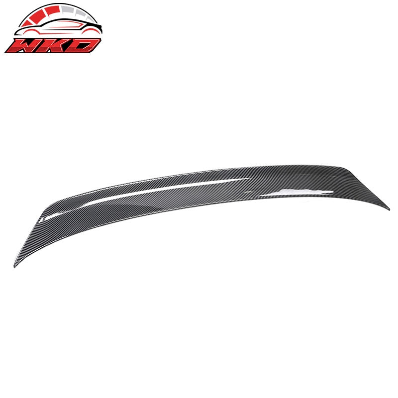 For 20-24 Ford Explorer Carbon Fiber Print Duckbill Trunk Spoiler Middle Lip ABS
