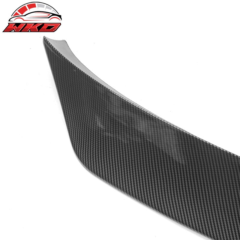 For 20-24 Ford Explorer Carbon Fiber Print Duckbill Trunk Spoiler Middle Lip ABS