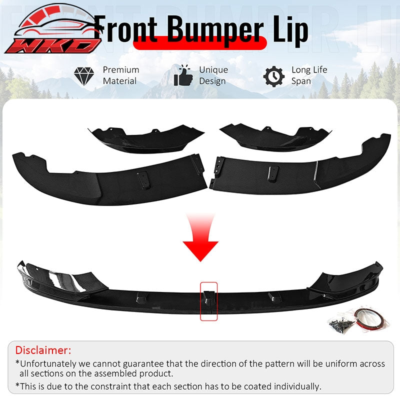 Wholesale 14-20 F32 F33 F36 4-Series 2/4 Door M Sport MP Front Lip Carbon Fiber Print - Wikond Auto