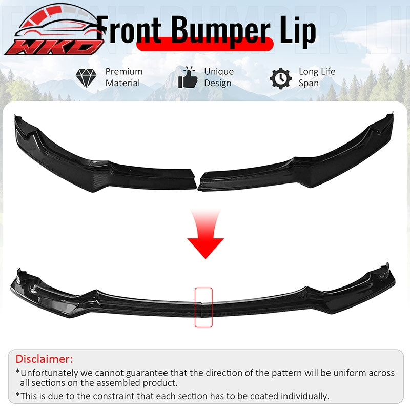 Wholesale For 15-20 F80 M3 F82 M4 CS Style Front Bumper Lip Spoiler Carbon Fiber Print ABS - Wikond Auto