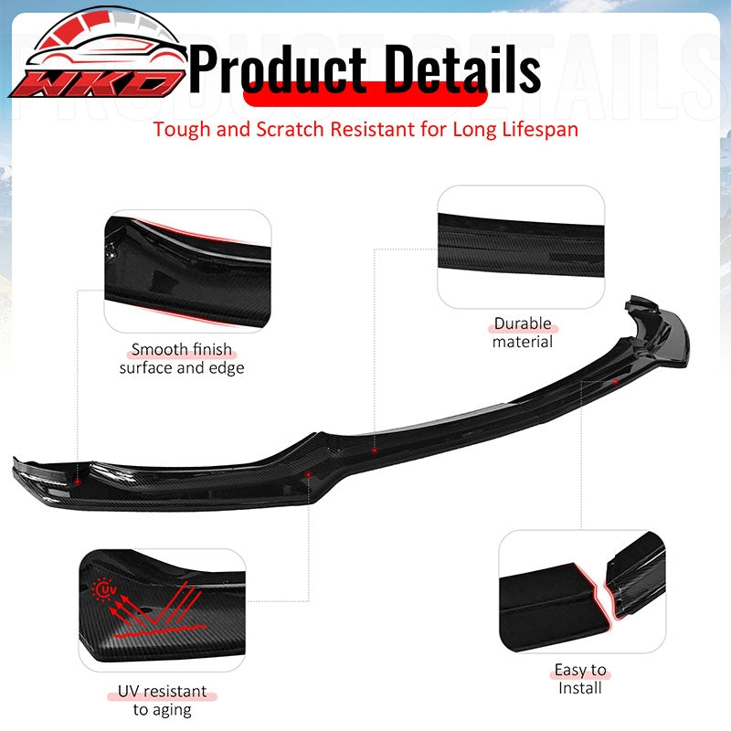 Wholesale For 15-20 F80 M3 F82 M4 CS Style Front Bumper Lip Spoiler Carbon Fiber Print ABS - Wikond Auto