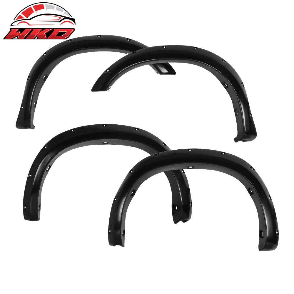 Fits 07-13 Toyota Tundra Pocket Style Fender Flare Wheel Protector Cover 4PC ABS
