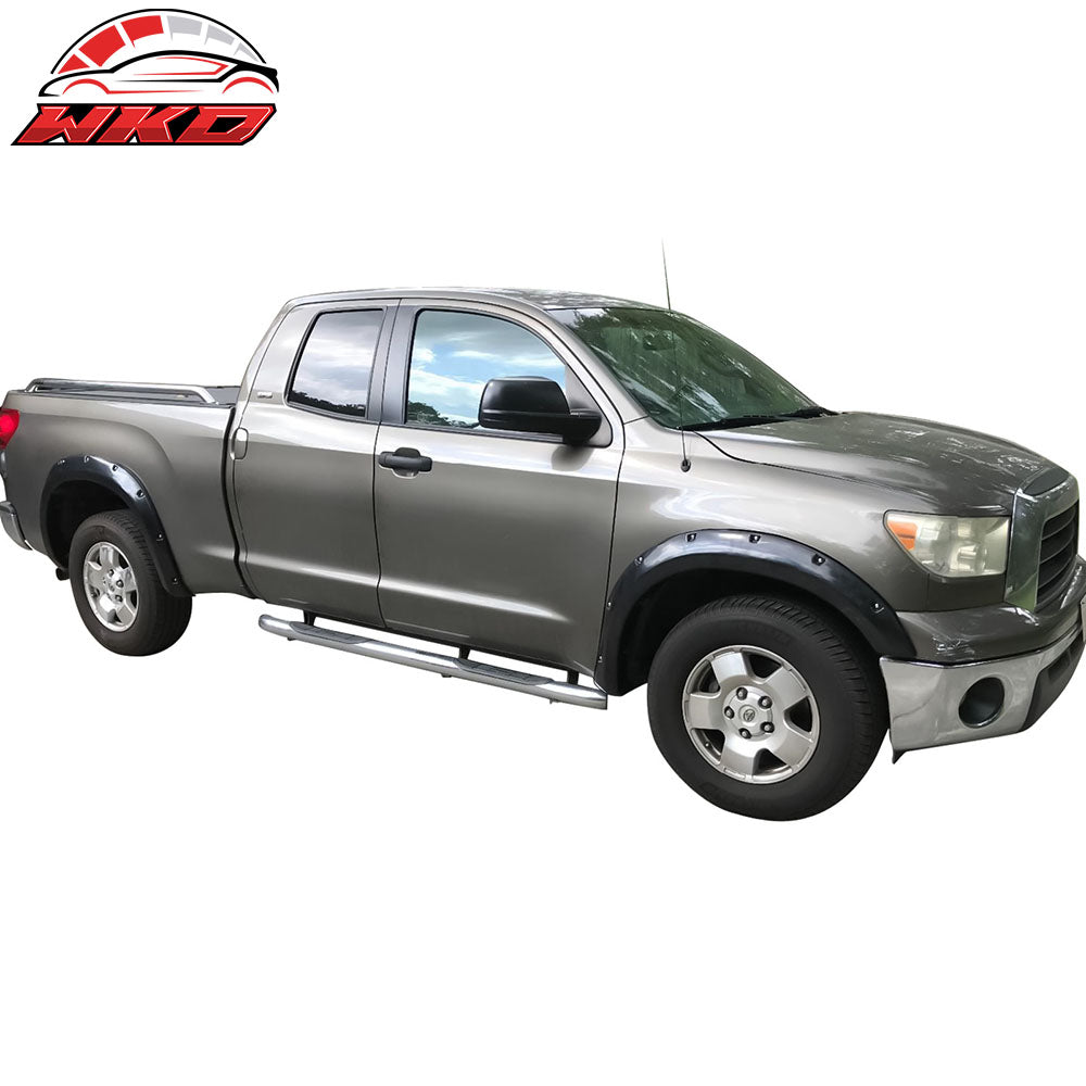 Fits 07-13 Toyota Tundra Pocket Style Fender Flare Wheel Protector Cover 4PC ABS